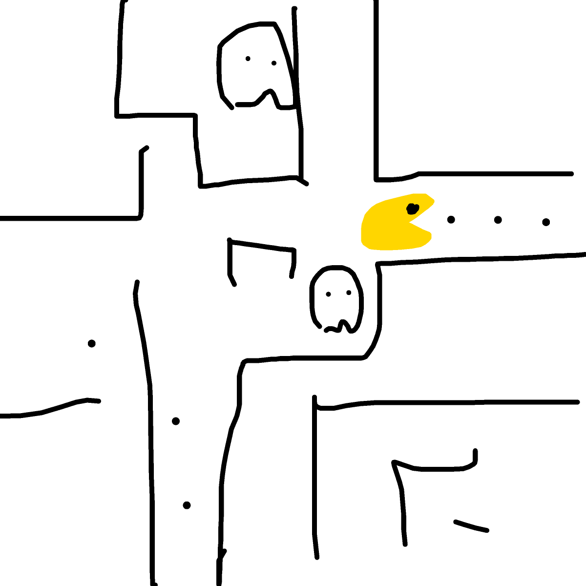 Pac-Man drawing by vale