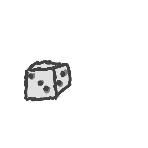 Dice drawing by GhoulBeing