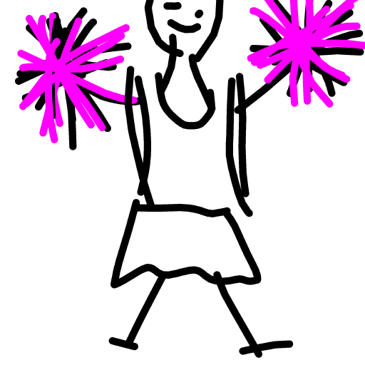 Cheerleader drawing by sonic-bold-major