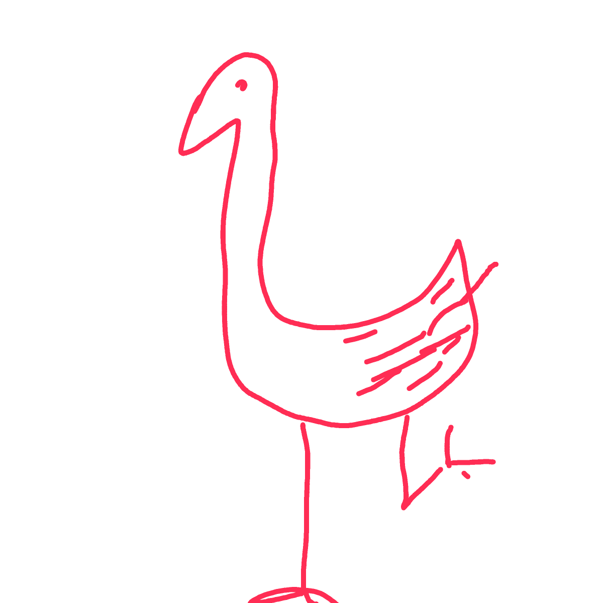 Flamingo drawing by coal-mild-peace