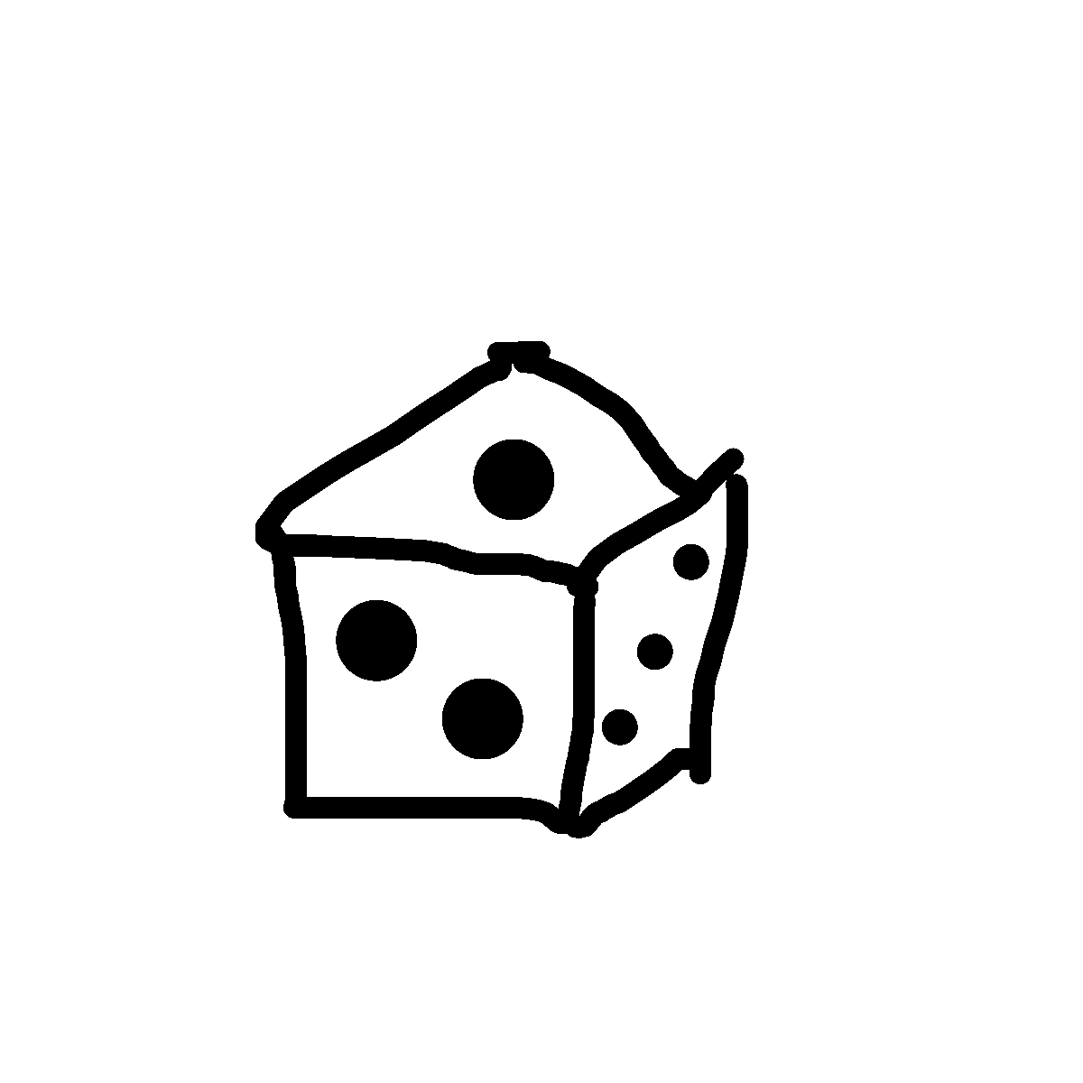 Dice drawing by kkcaydenk