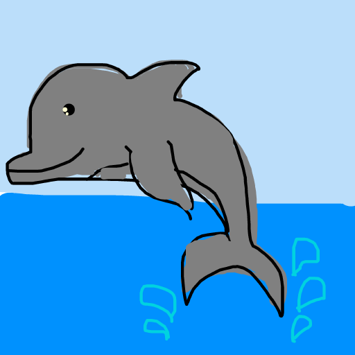 Dolphin drawing by oxox