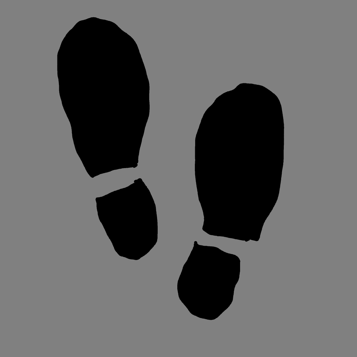 Footprint drawing by Guardianoflives