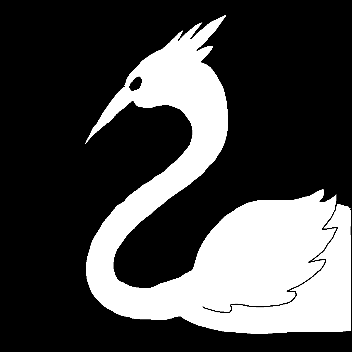 Swan drawing by killa kurse