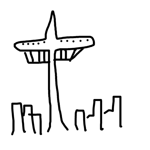 Space Needle drawing by huge-solid-sage