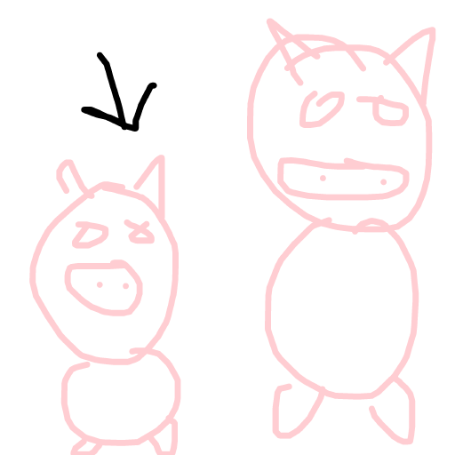 Baby Piggy drawing by fine-pure-world