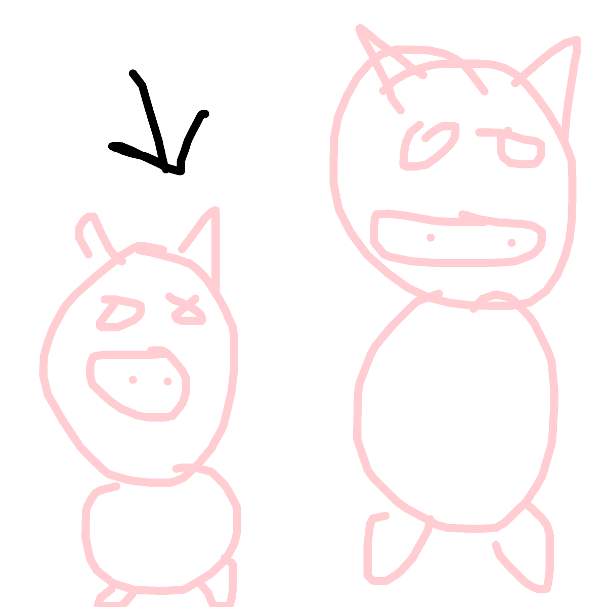 Baby Piggy drawing by fine-pure-world