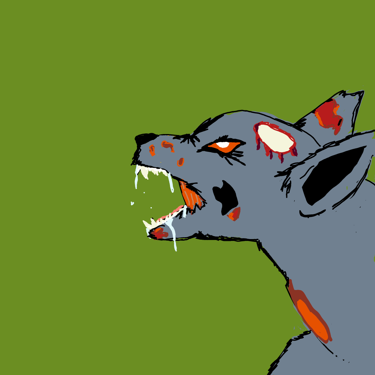 Zombie Dog drawing by rogueX