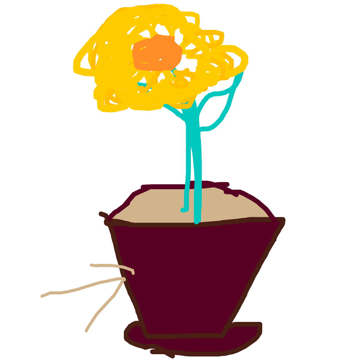 Flower Pot drawing by jivemarlin