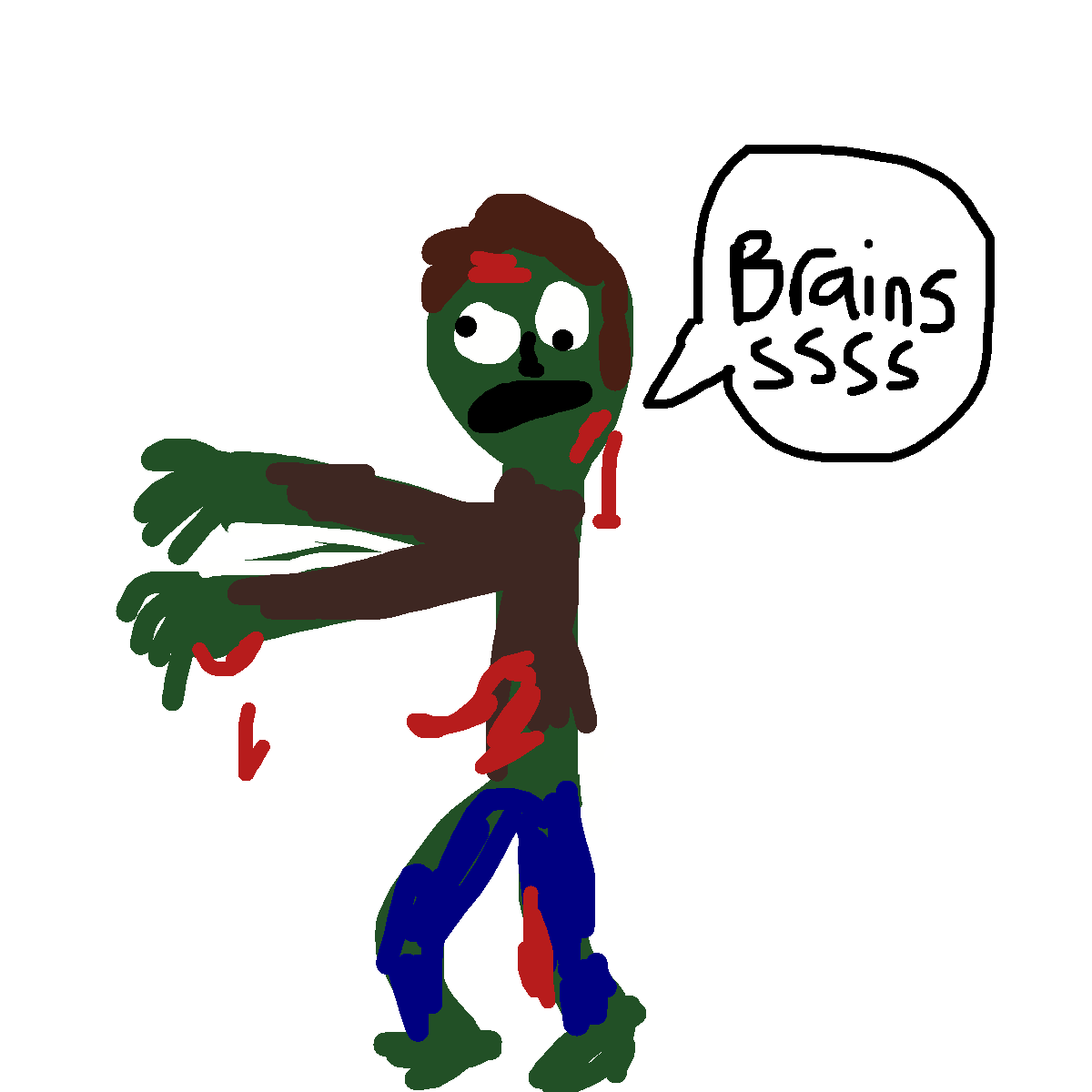 Zombie drawing by jashezilla