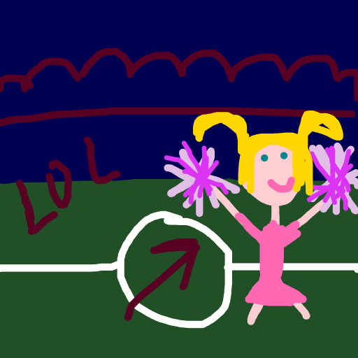 Cheerleader drawing by edge-coal-earth