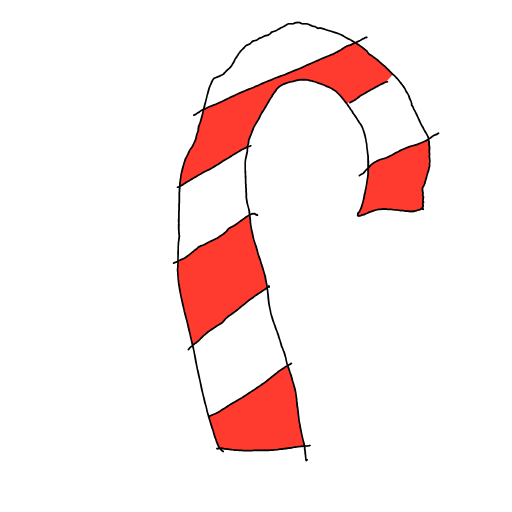 Candy Cane drawing by Shandi