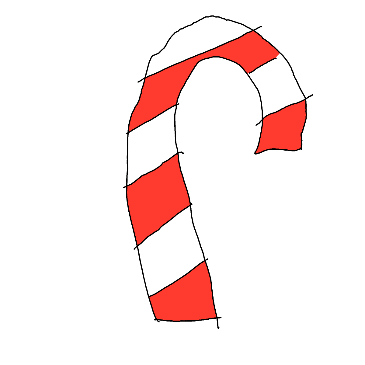 Candy Cane drawing by Shandi