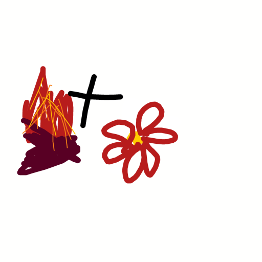 Fire Flower drawing by Horseeeeeeeeey