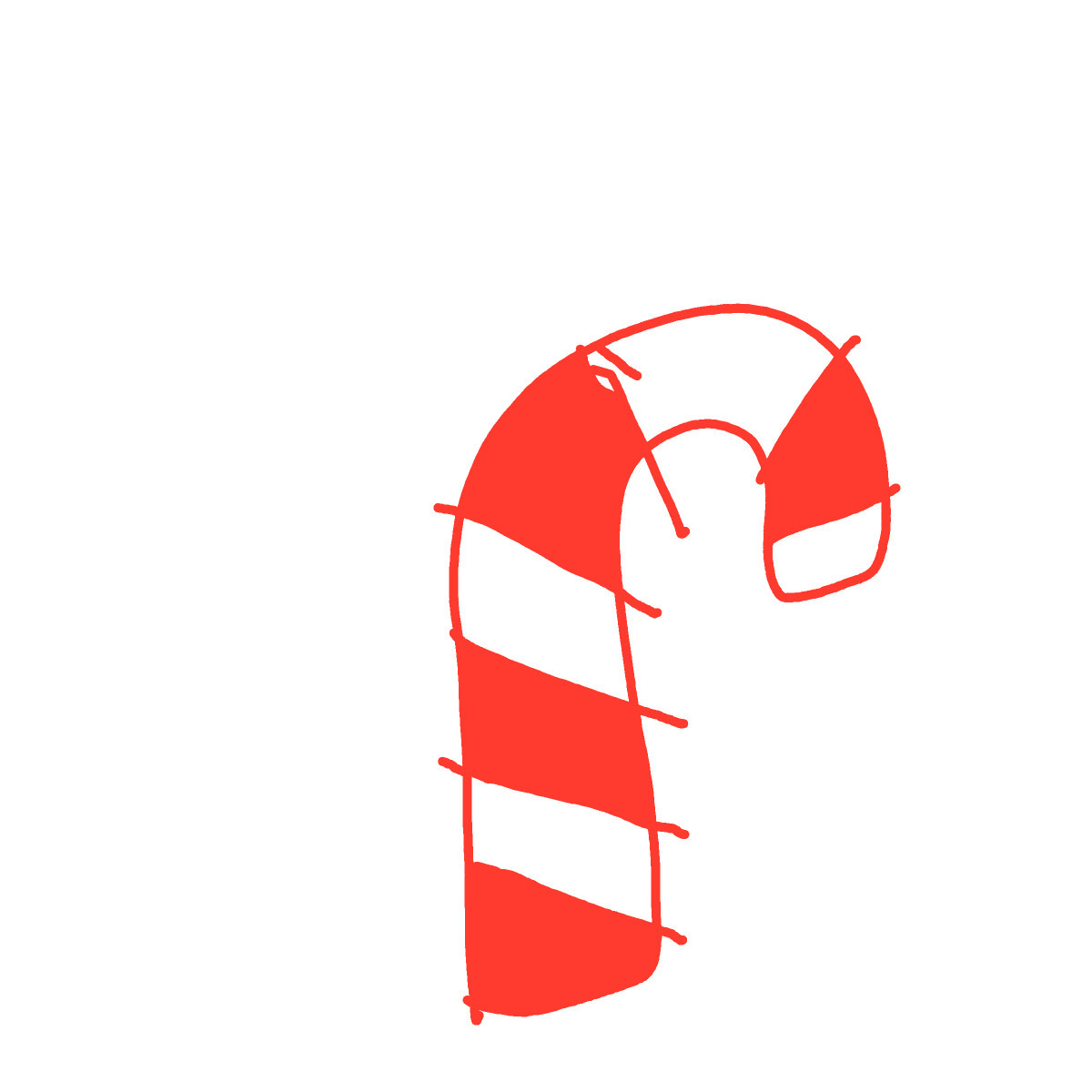 Candy Cane drawing by Shandi