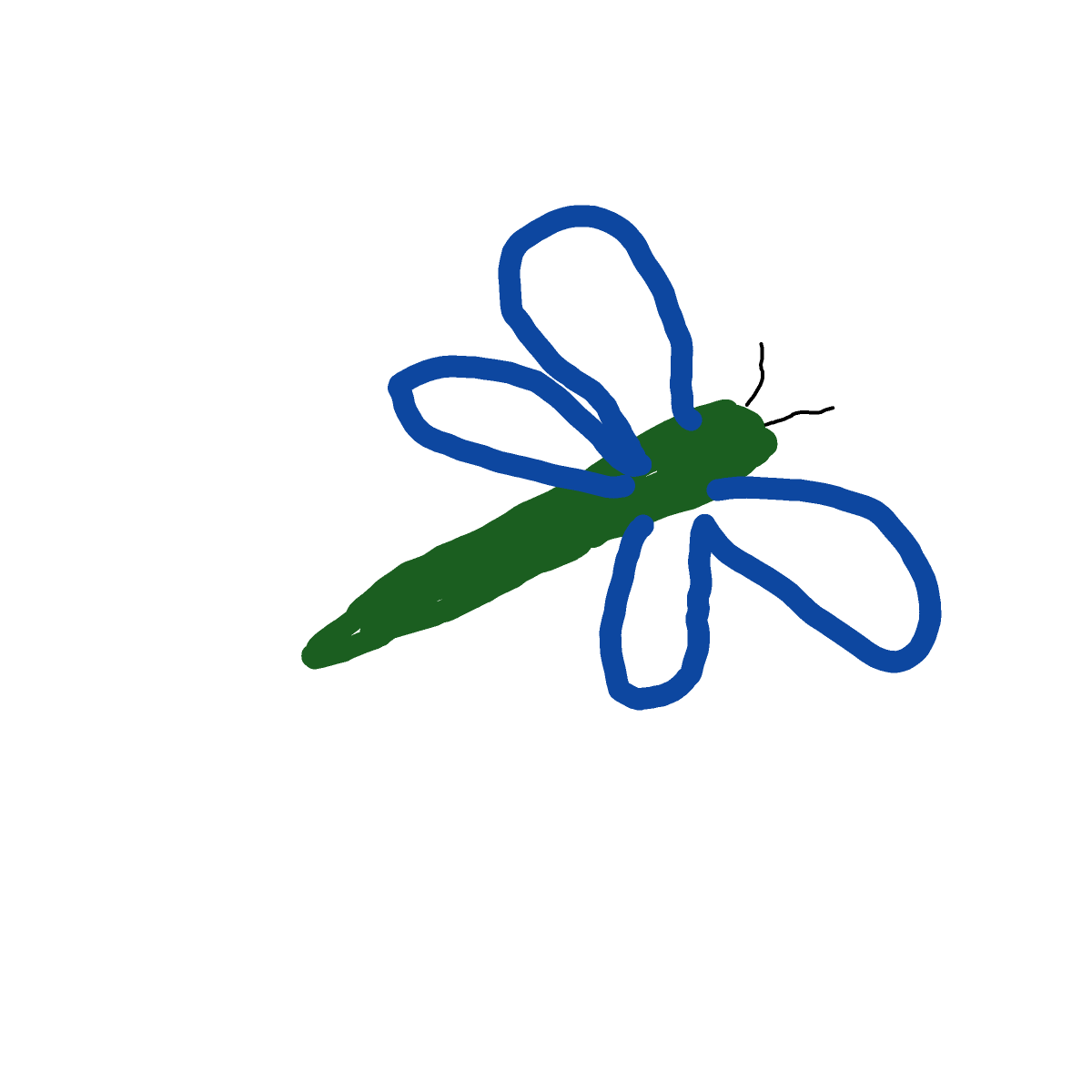 Dragonfly drawing by pixel-olive-app