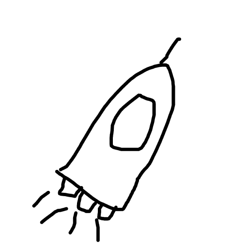 Rocket drawing by dawn-omega-bard