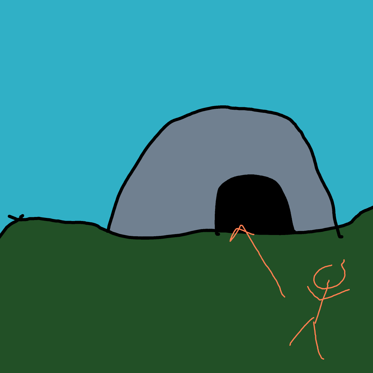 Cave drawing by Shandi