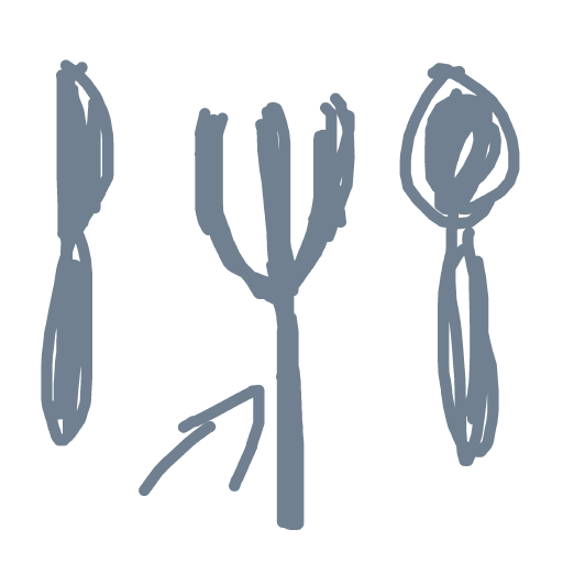 Fork drawing by jivemarlin
