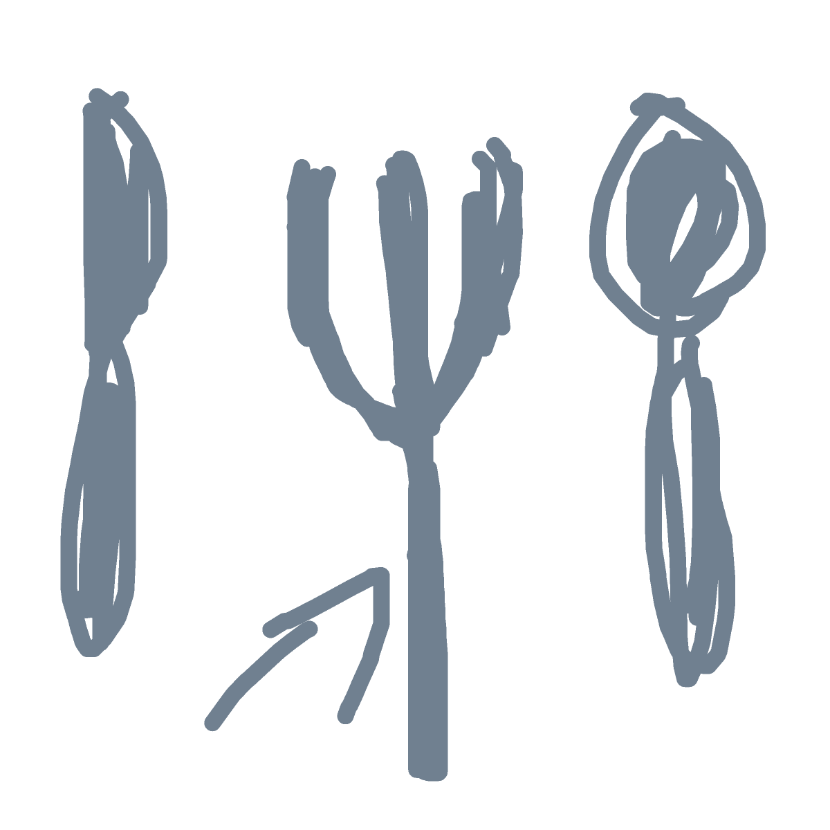 Fork drawing by jivemarlin