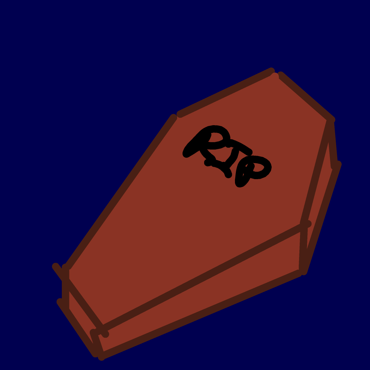Coffin drawing by Guardianoflives