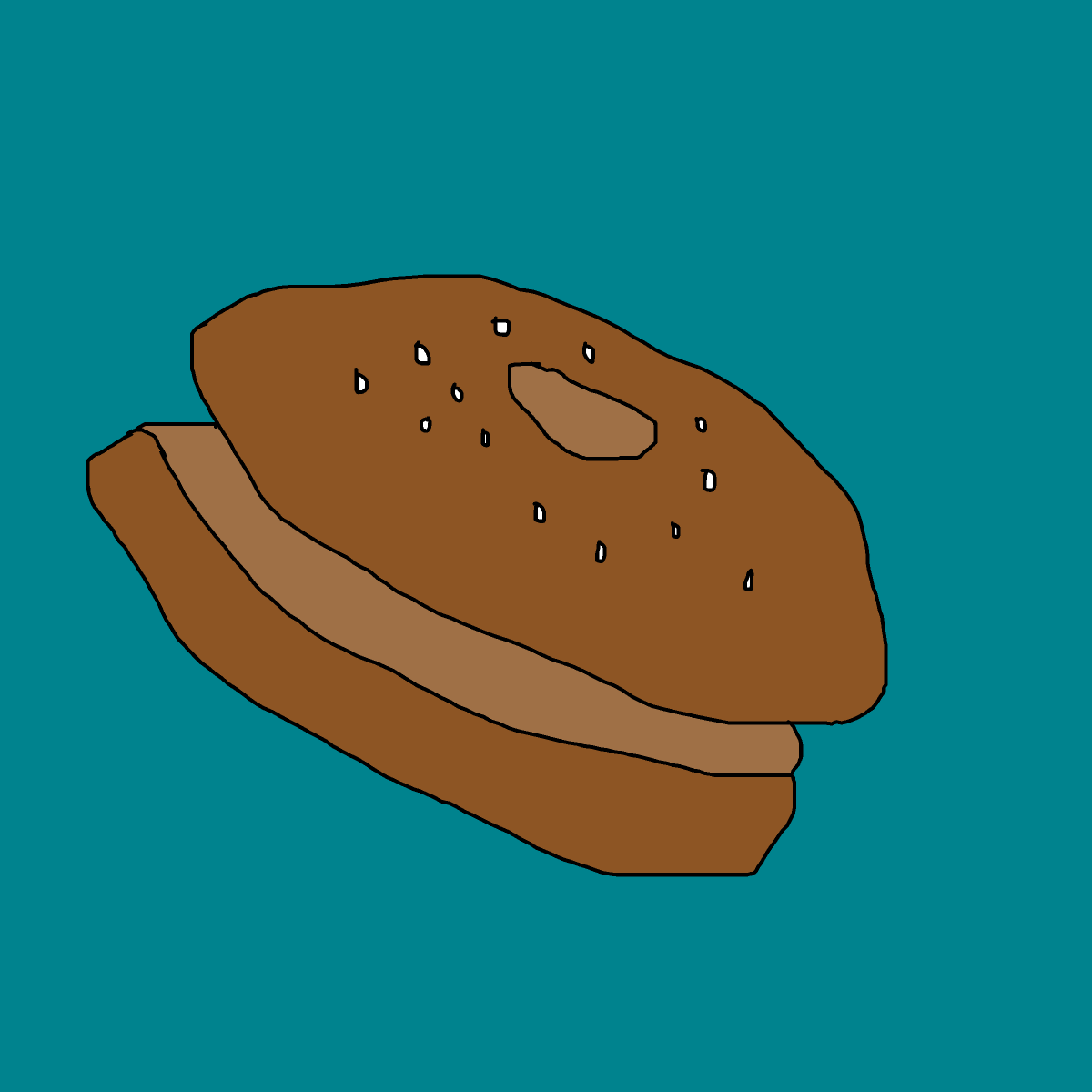 Bagel drawing by krissywissy