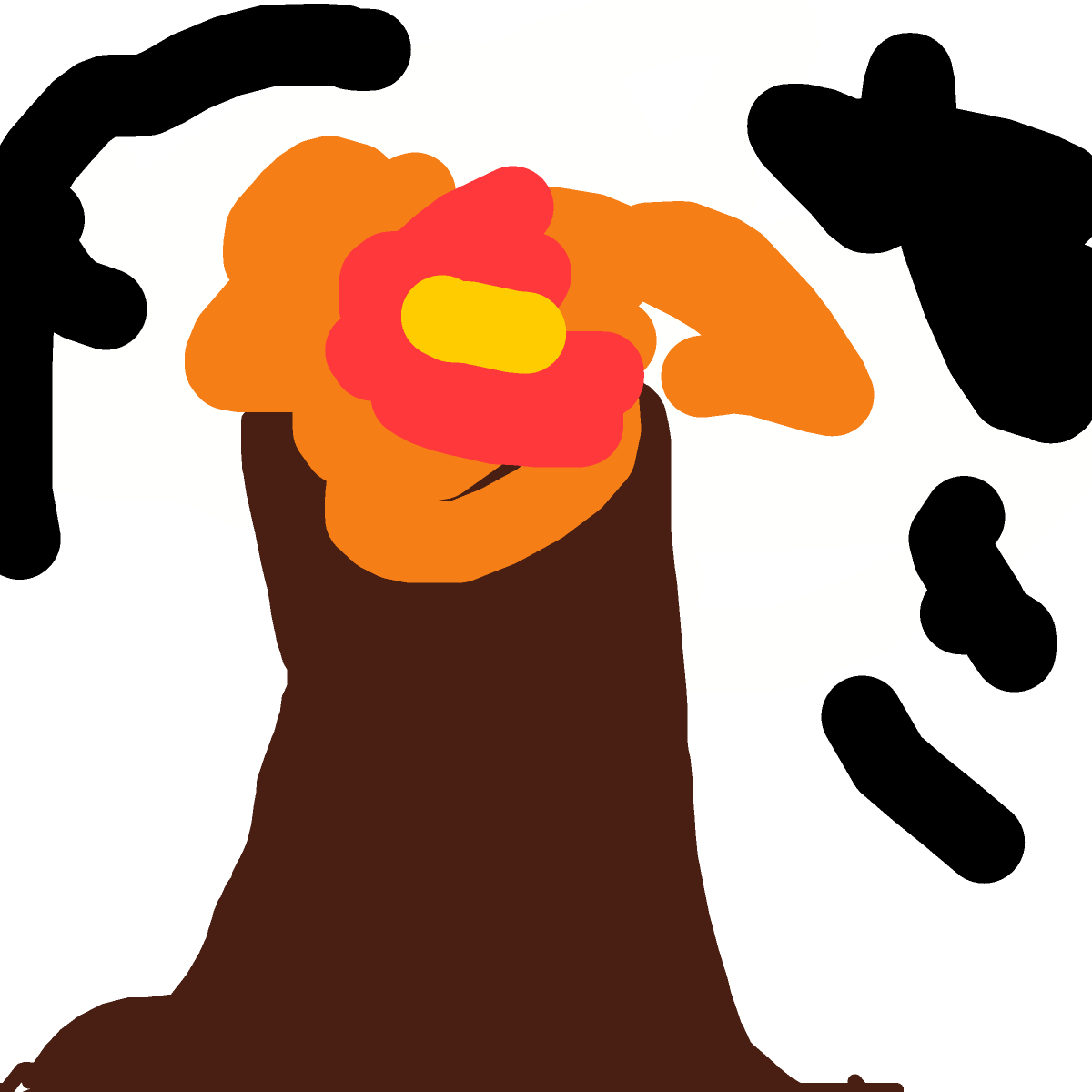Volcano drawing by louie