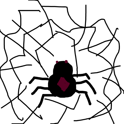 Spider drawing by edge-coal-earth