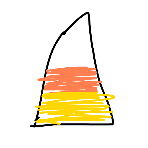 Candy Corn drawing by hard-amber-void