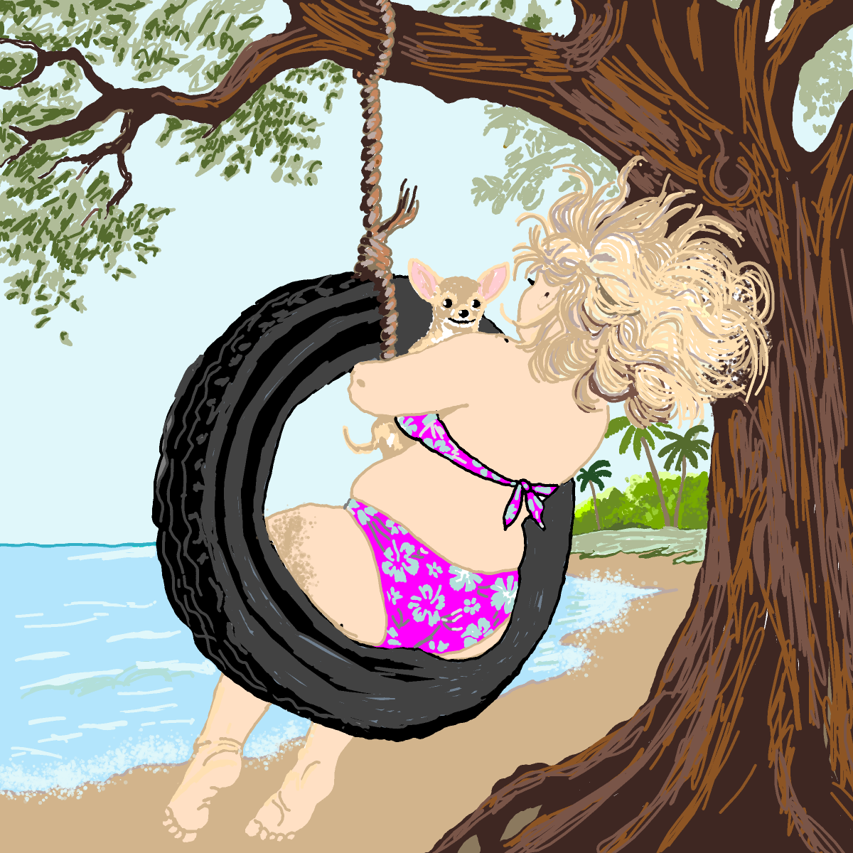 Swing drawing by Bridgitte