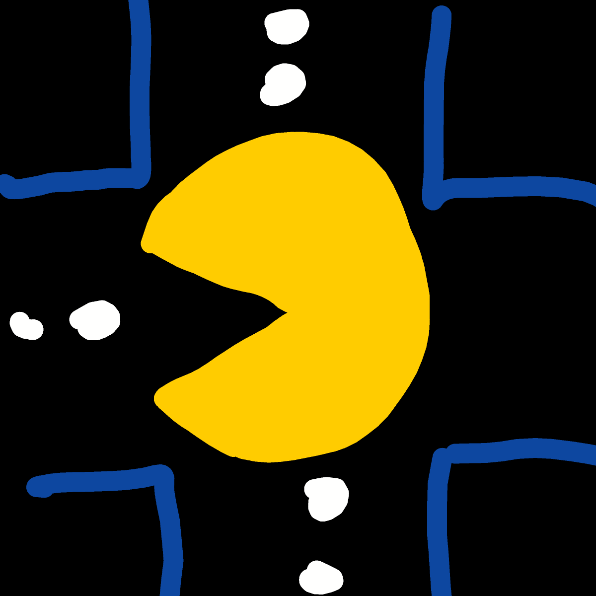 Pac-Man drawing by Juliezzz