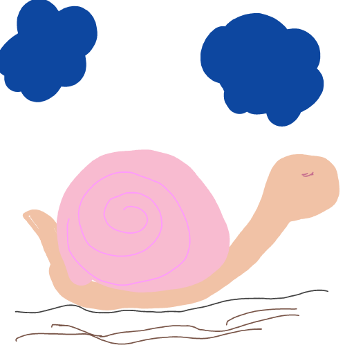 Snail drawing by omega-coral-shape