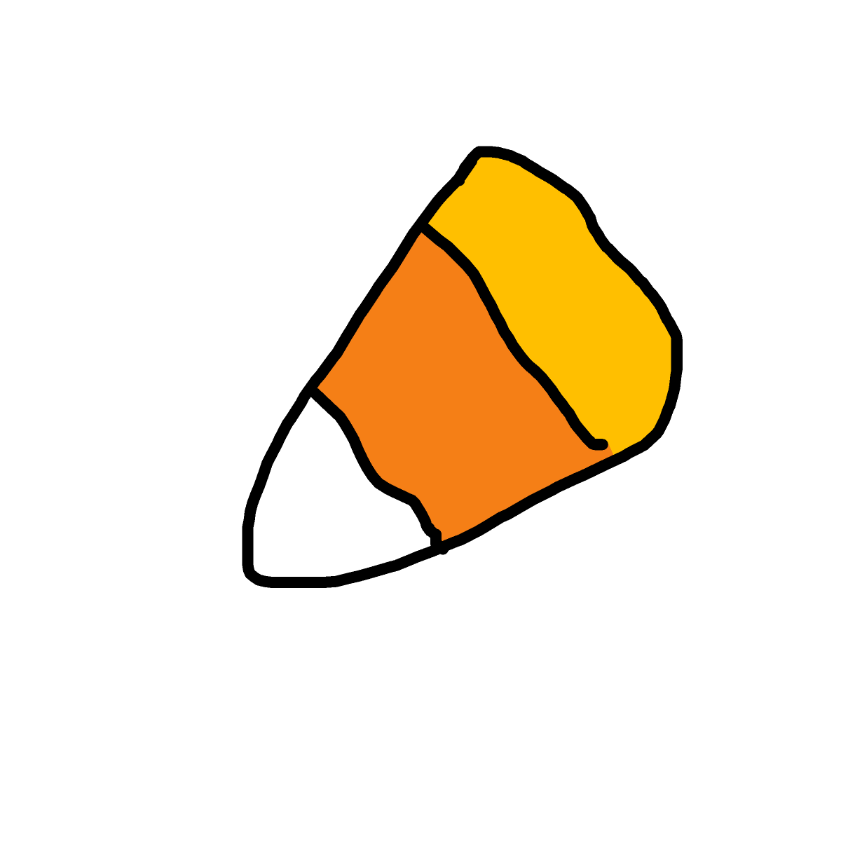 Candy Corn drawing by jenjengt