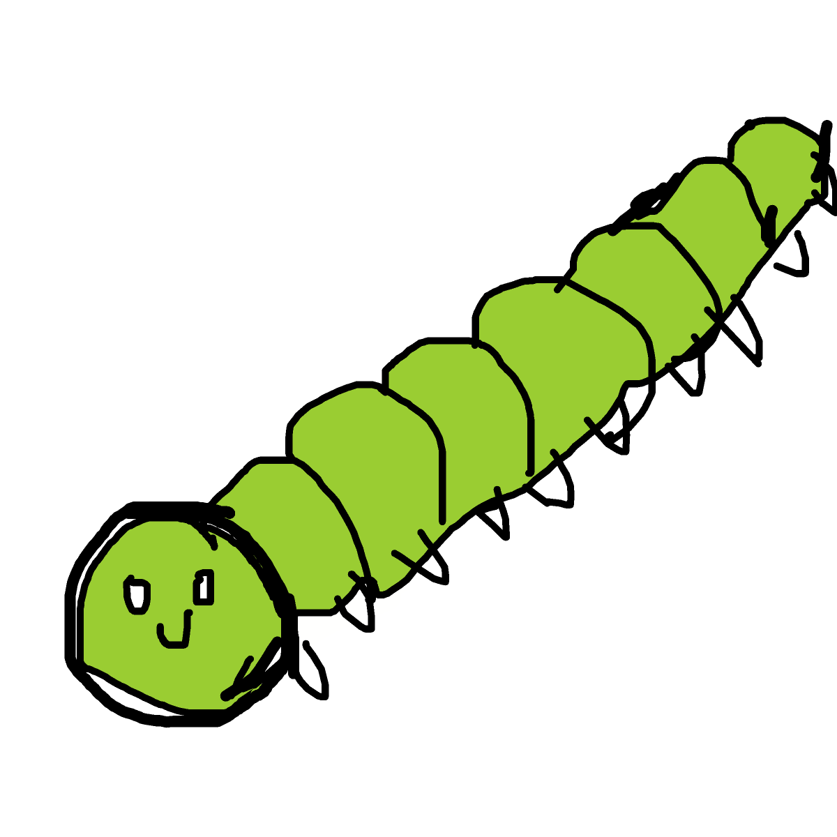 Caterpillar drawing by jivemarlin