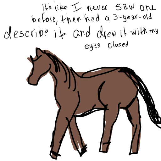Horse drawing by thatladywhocooks