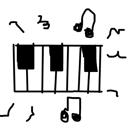 Piano drawing by dan