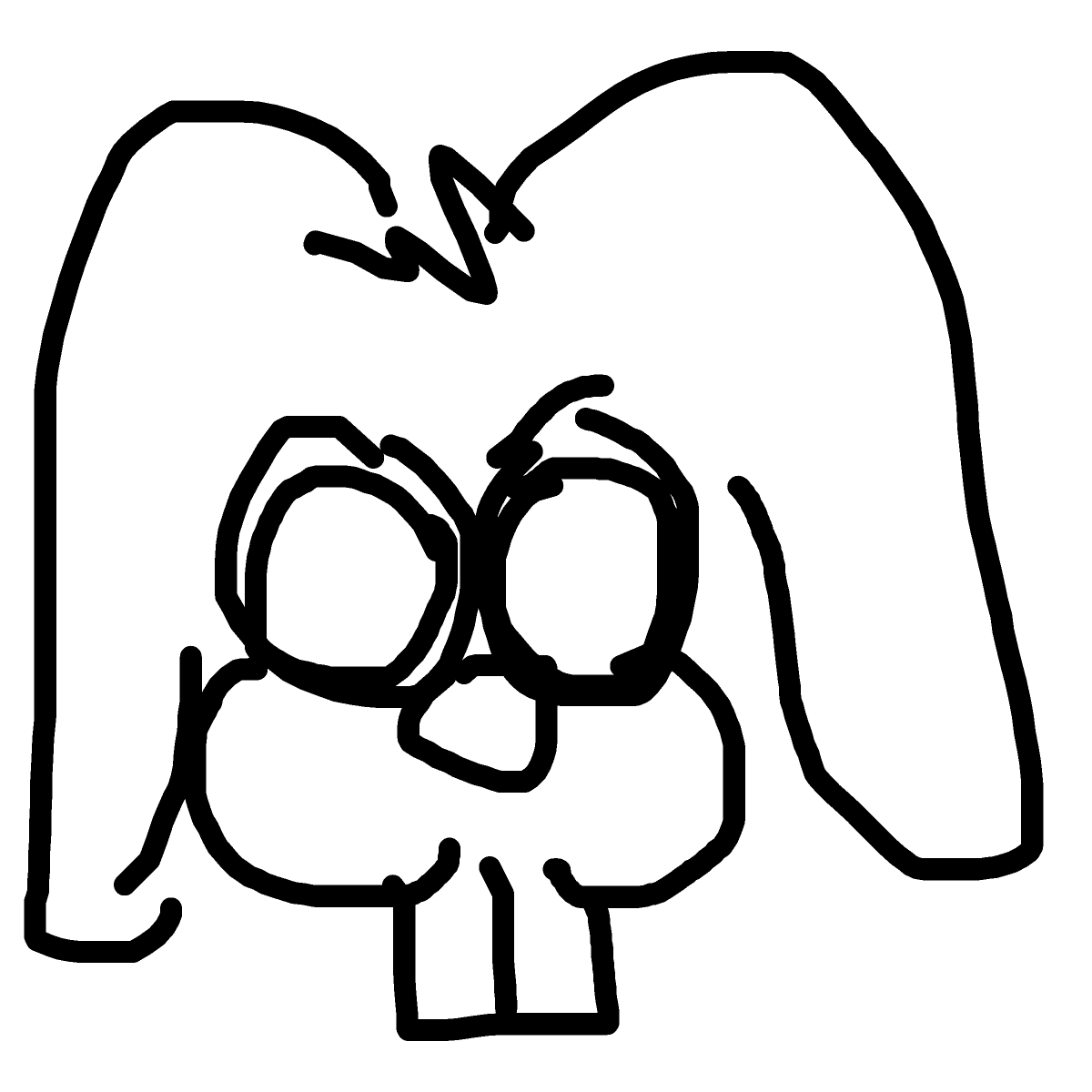 Bunny drawing by pikapikachuu