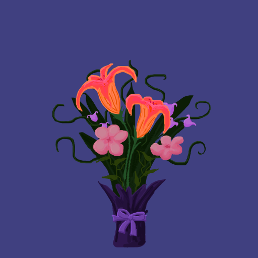 Bouquet drawing by firecracker