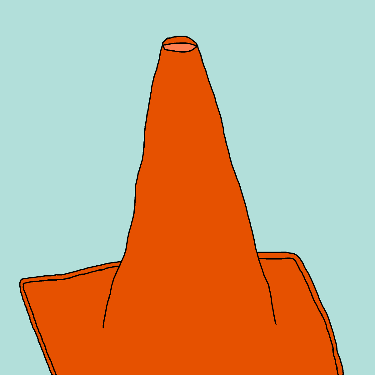 Traffic Cone drawing by krissywissy