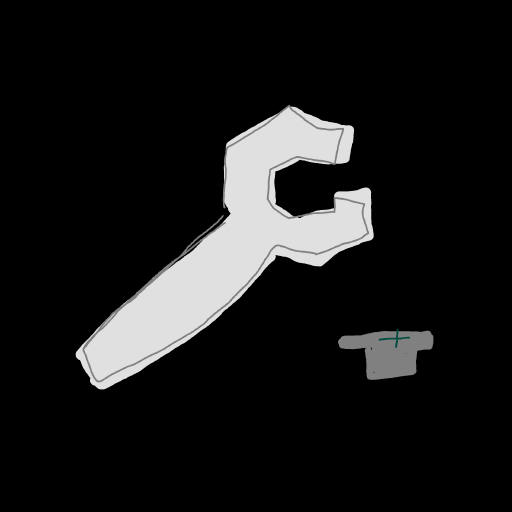Wrench drawing by omega-coral-shape