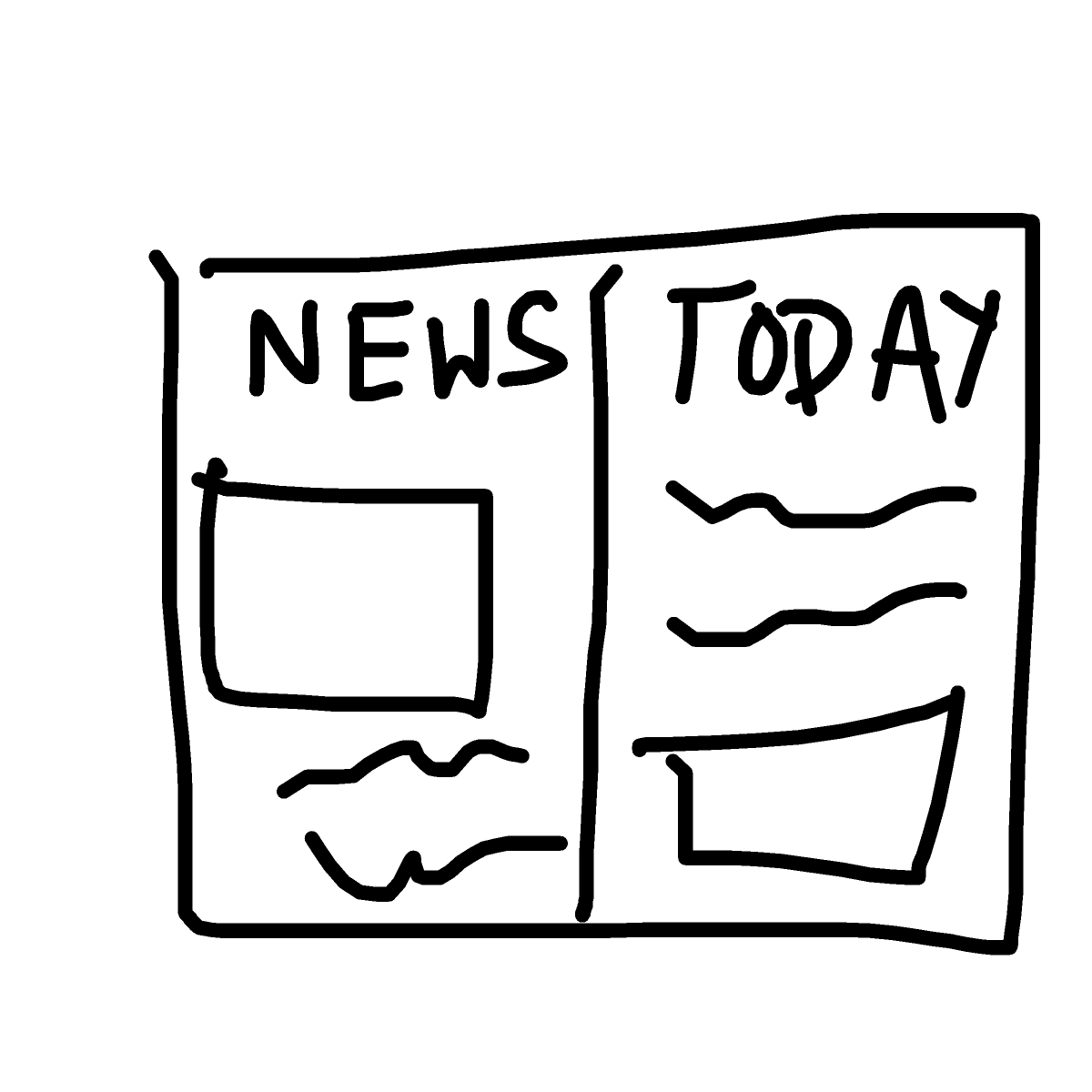 Newspaper drawing by isi