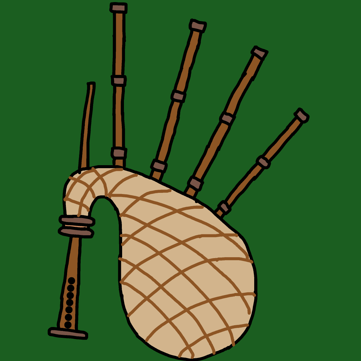 Bagpipes drawing by monthra