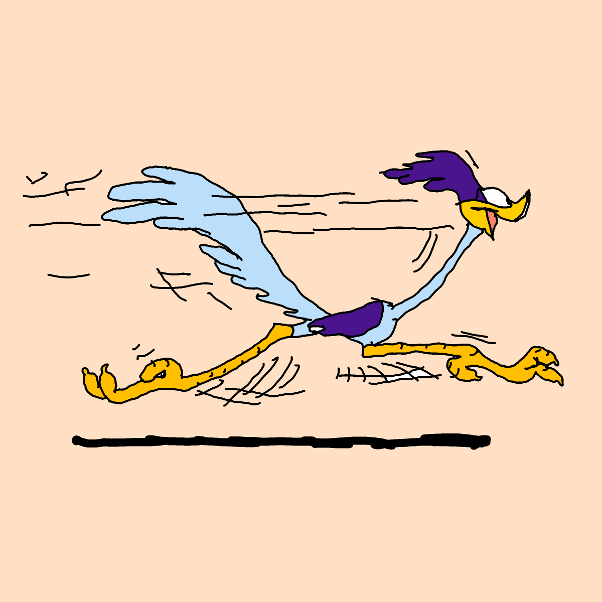 Road Runner drawing by Guardianoflives