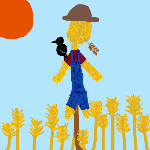 Scarecrow drawing by edge-coal-earth