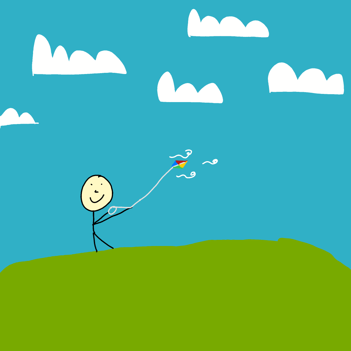 Kite drawing by Cwis448