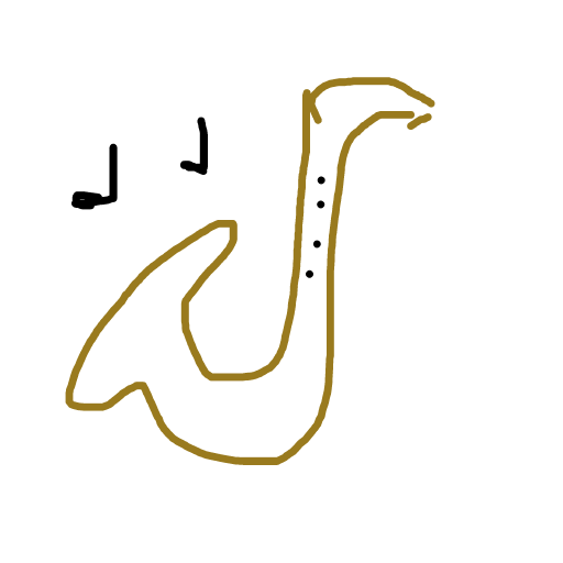 Saxophone drawing by tirza