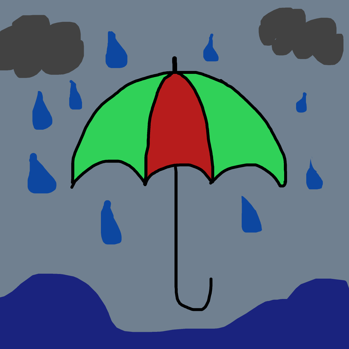 Umbrella drawing by carla