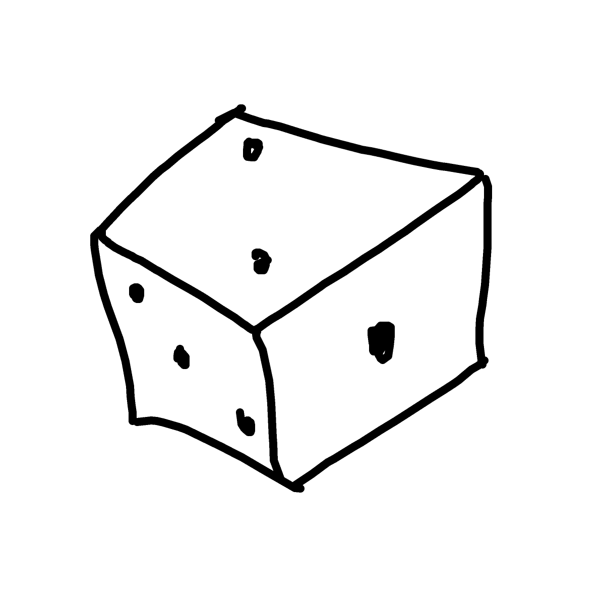 Dice drawing by tee martin
