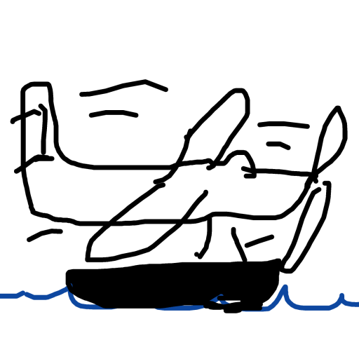 Seaplane drawing by rust-true-valor