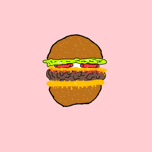 Burger drawing by dan